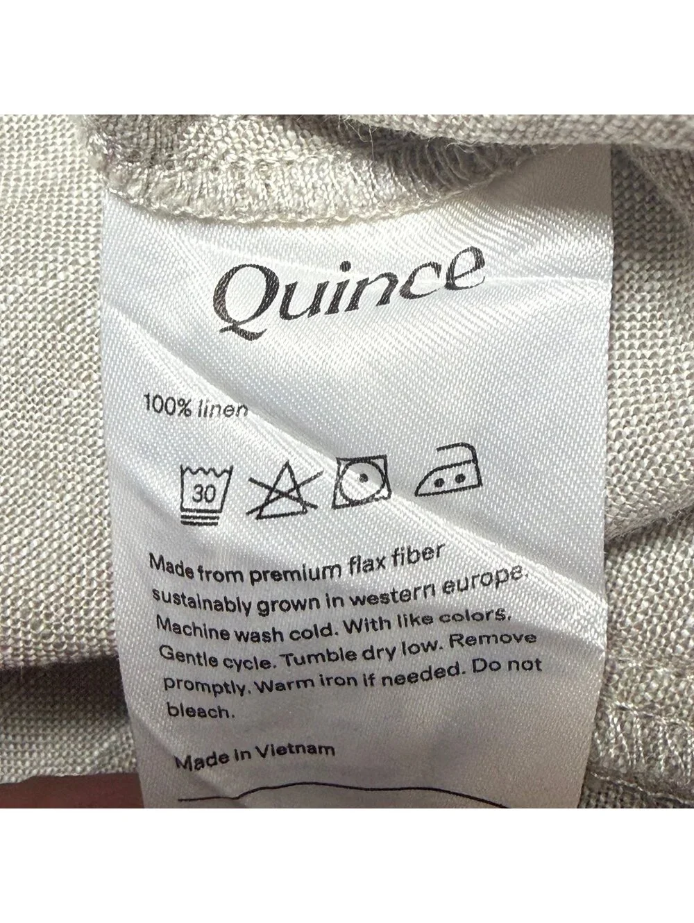Quince 100% European Linen Tapered Ankle Pants Flax Beige Size Medium NWOT